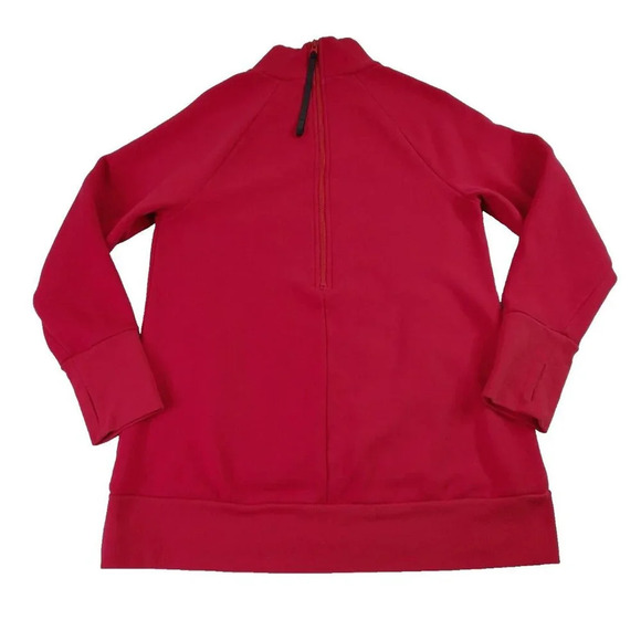 Fabletics x Madelaine Petsch Sweatshirt Women M Red 1/2 Zip on Back Pullover Gym - Picture 2 of 16